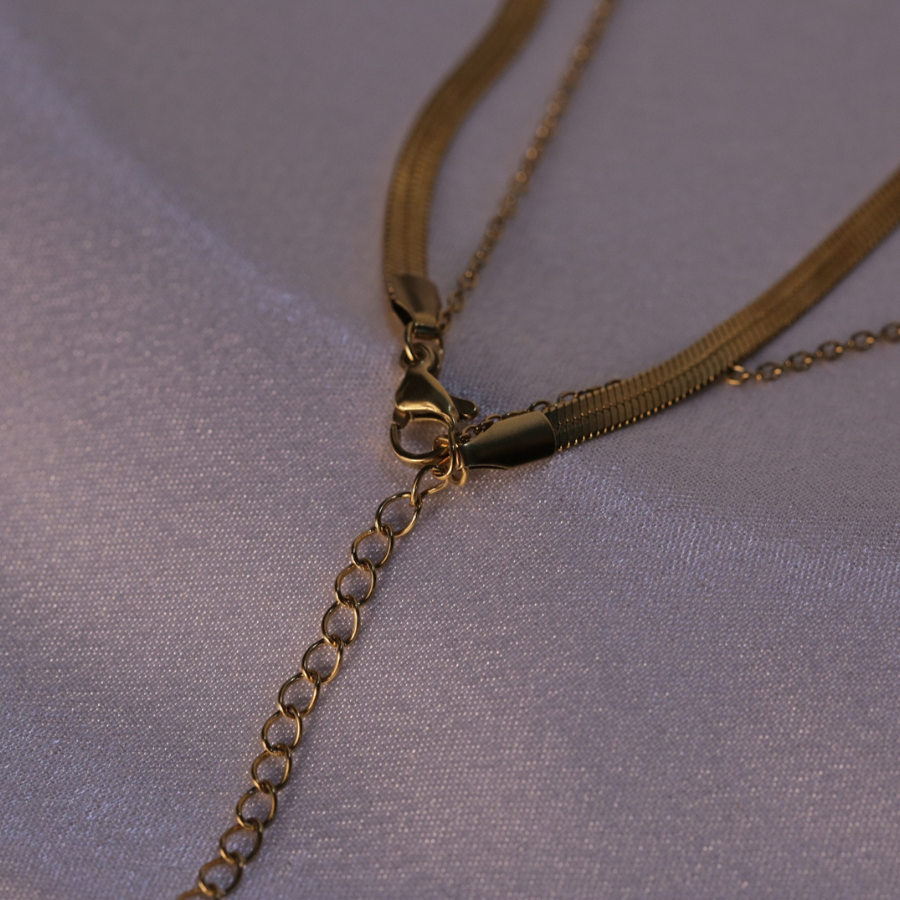 Layered Golden Flutter Necklace