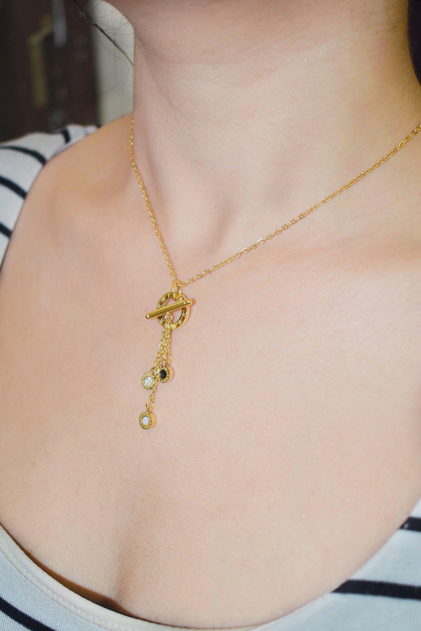 Roman numeral necklace pendant