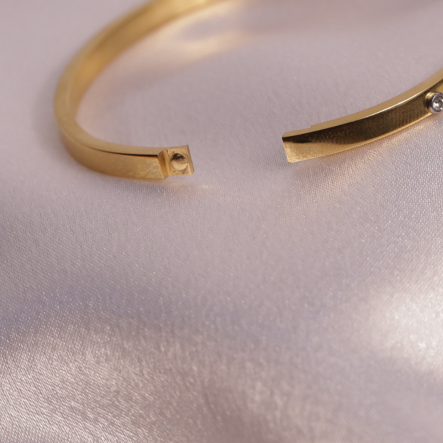 Minimalist Gold Stud Bangle