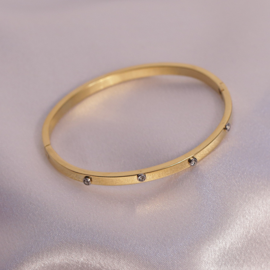 Minimalist Gold Stud Bangle