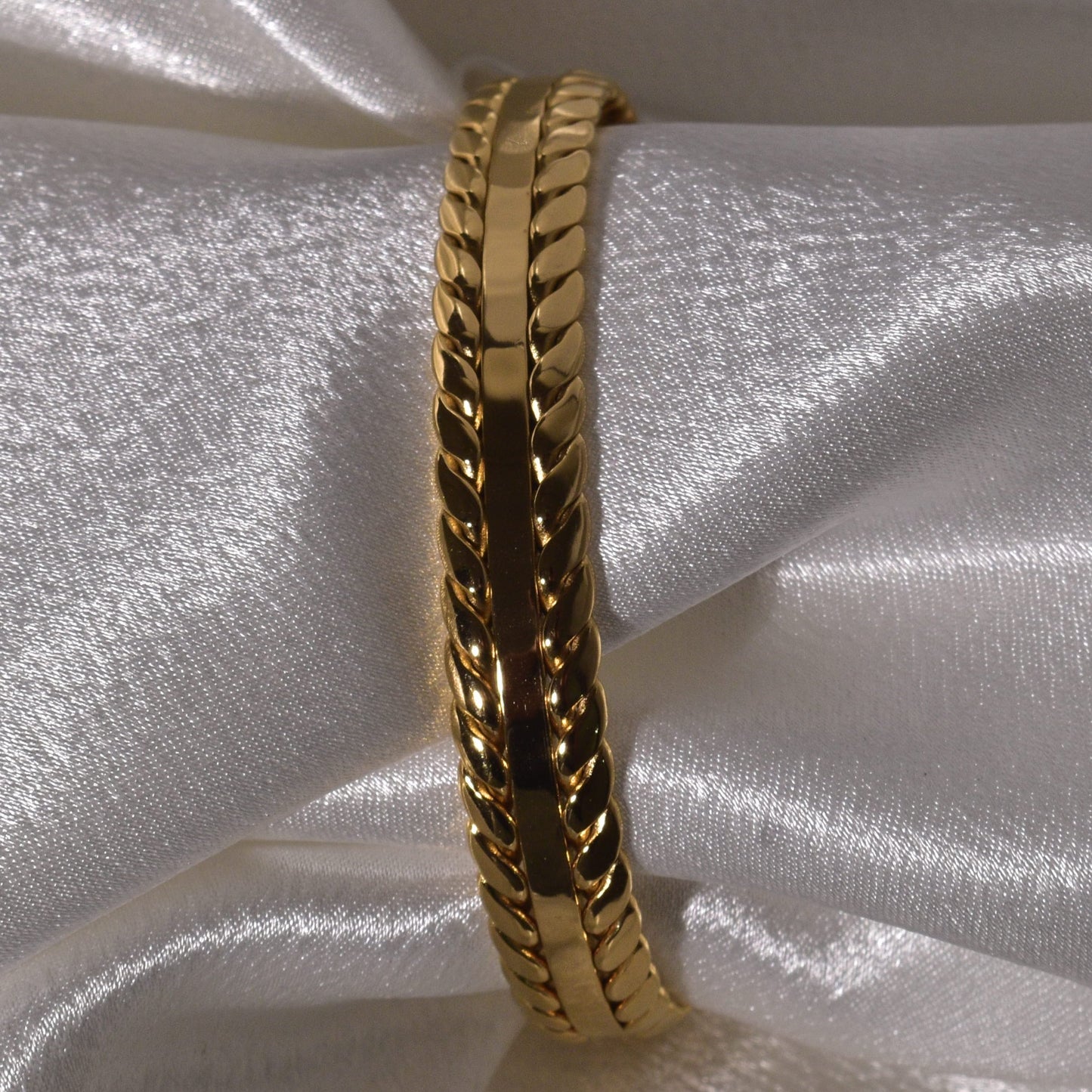 Classic Gold Cuff Bracelet with Adjustment