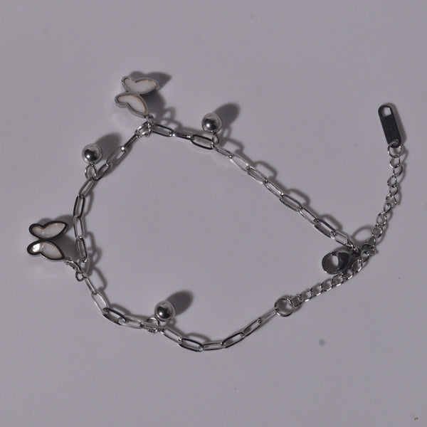 Silver Butterfly Charm Bracelet