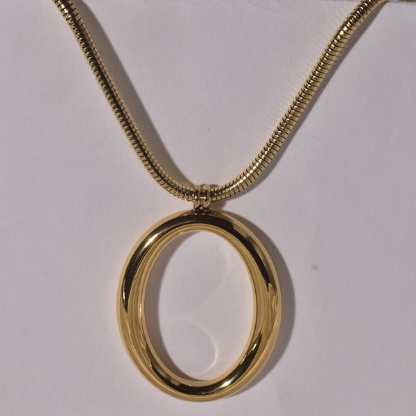 Hollow Circle Pendant Necklace