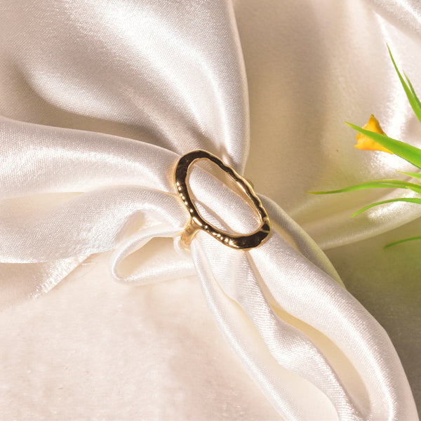 Adjustable Infinity Wave Gold Ring: Stylish & Waterproof
