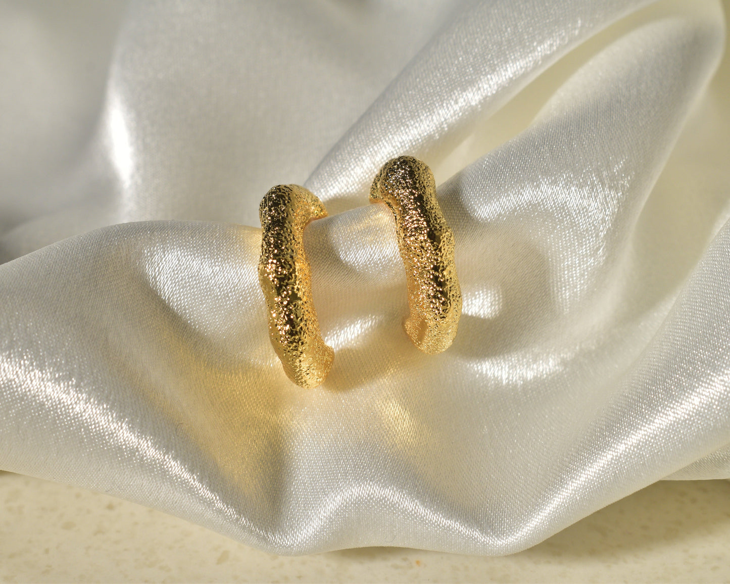 Textured Celestial Hoops