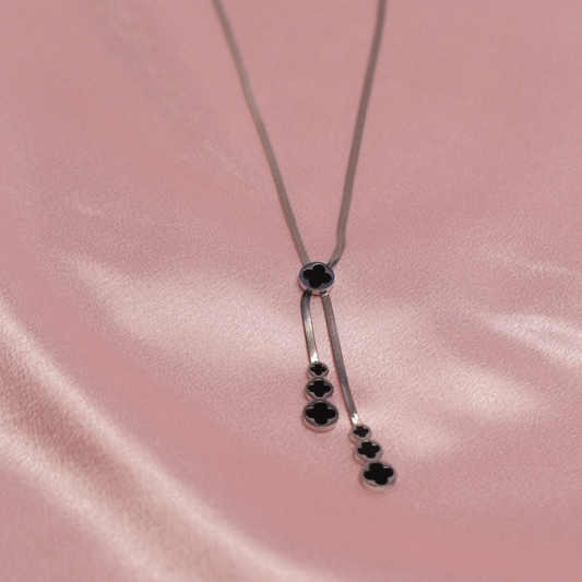 Necklace with Midnight Clover Pendant
