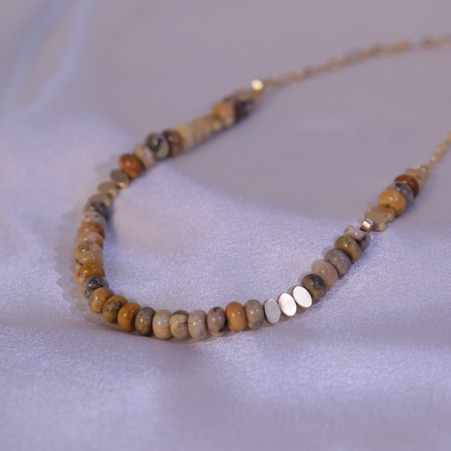 Necklace with Beaded Earthy Tones