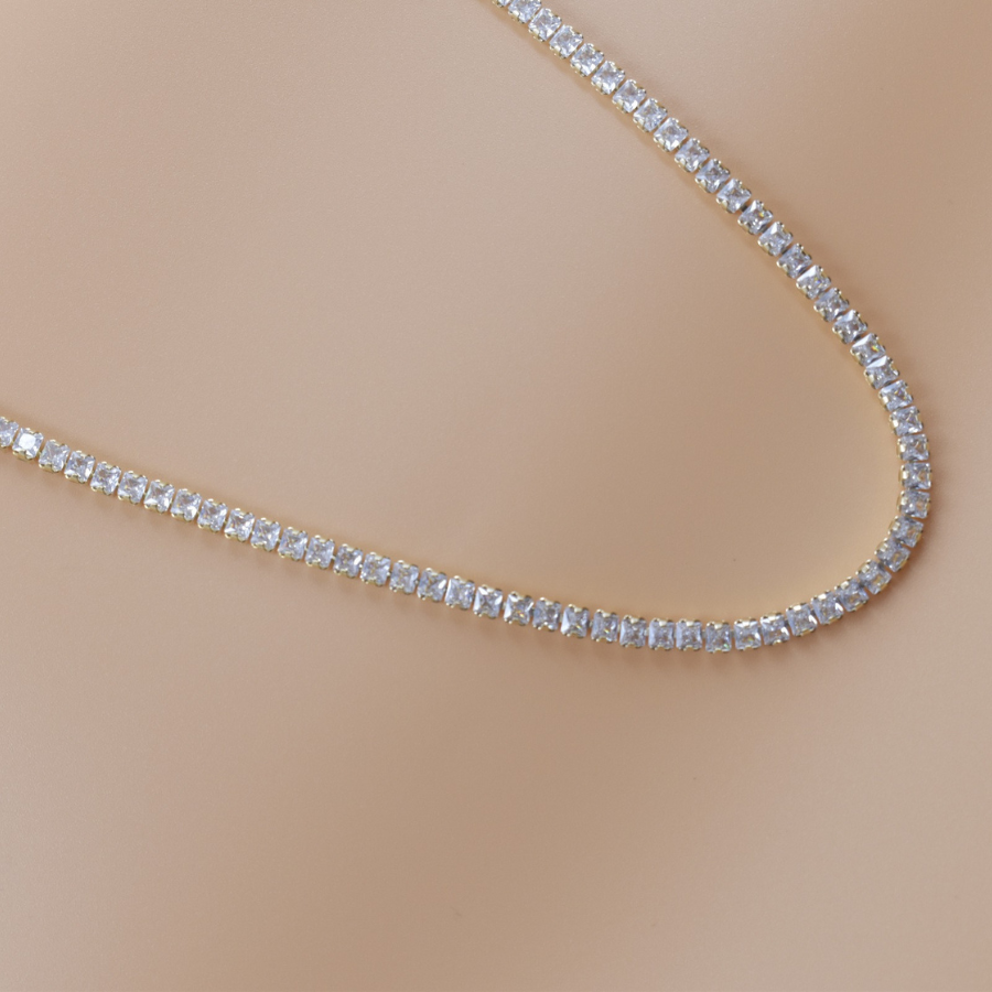 Classic Diamond Tennis Necklace