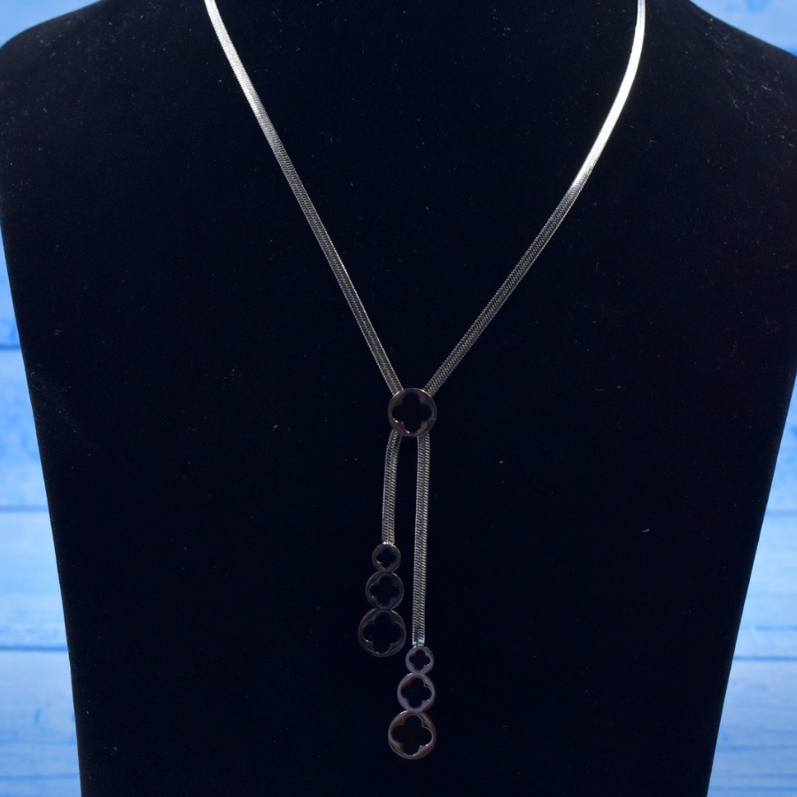 Necklace with Midnight Clover Pendant