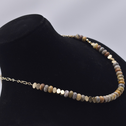 Necklace with Beaded Earthy Tones