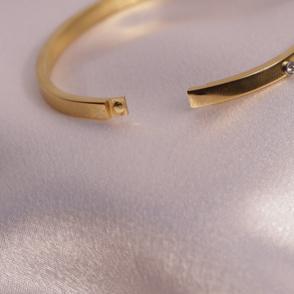 Minimalist Gold Stud Bangle