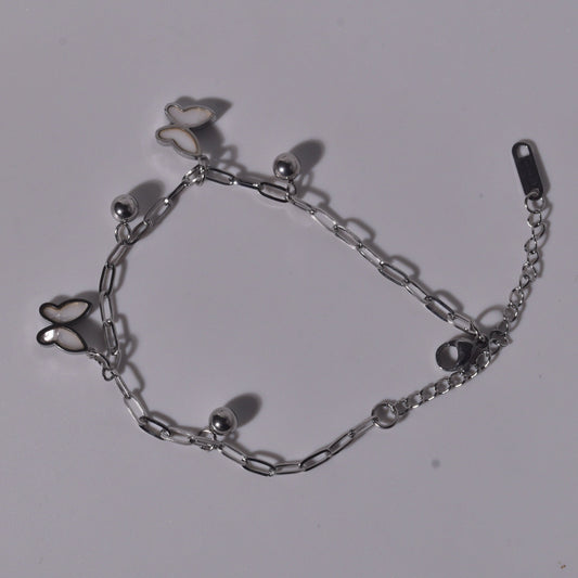 Silver Butterfly Charm Bracelet