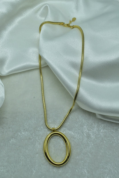 Hollow Circle Pendant Necklace