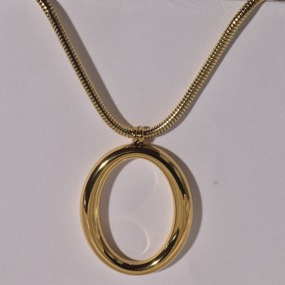 Hollow Circle Pendant Necklace