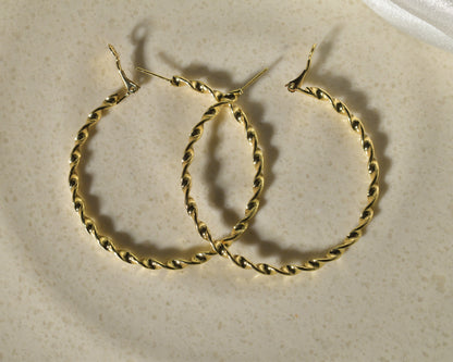 Traditional Twisted Hoop Earrings: Chic & Timeless