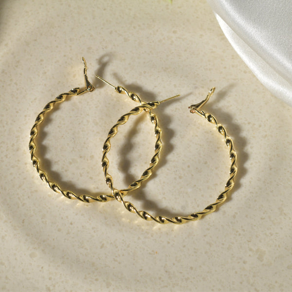 Traditional Twisted Hoop Earrings: Chic & Timeless