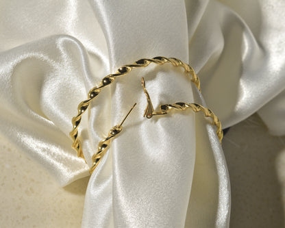 Traditional Twisted Hoop Earrings: Chic & Timeless