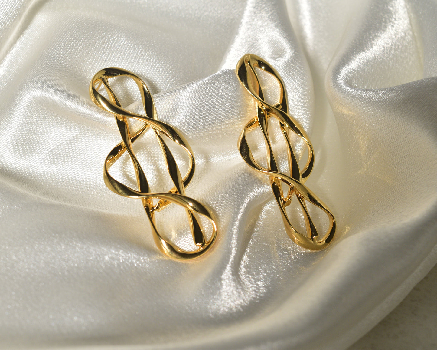 Earrings with an Infinity Swirl