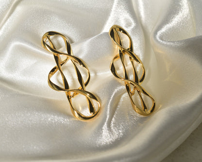 Earrings with an Infinity Swirl