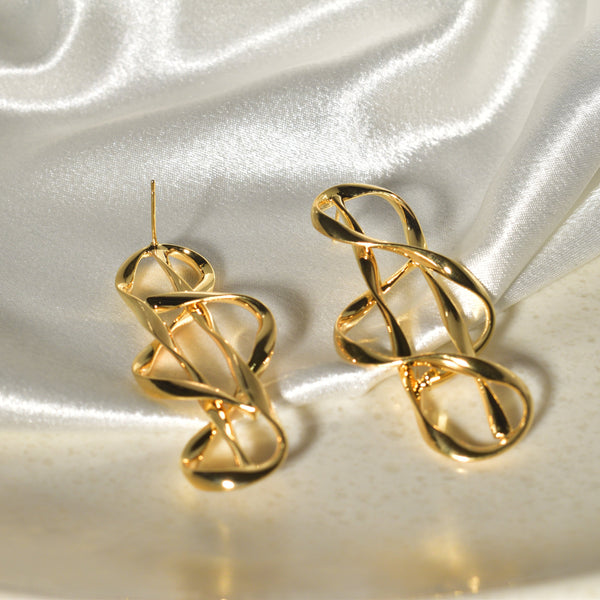 Earrings with an Infinity Swirl